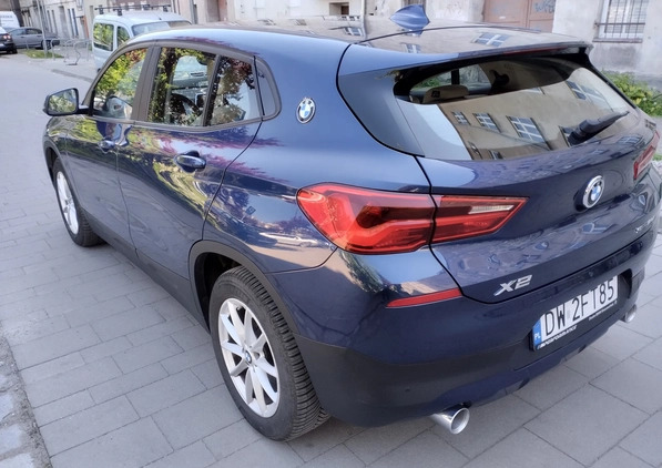 BMW X2 cena 93550 przebieg: 52000, rok produkcji 2018 z Wrocław małe 742
